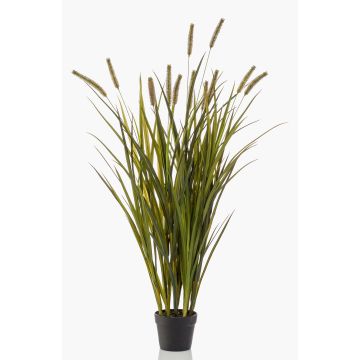 Cannuccia di palude finta ZWENA con pannocchie, verde-giallo, 120cm