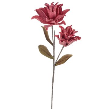 Camelia di plastica MUNIR con glitter, rosso porpora, 120cm