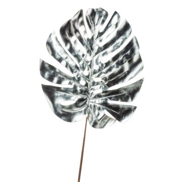Foglia artificiale di filodendro Monstera Deliciosa AMETS, argento, 90cm