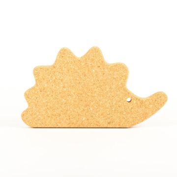 Sottobicchiere a forma di riccio BORSTEL, sughero, naturale, 29x16x2cm