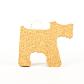 Sottobicchiere a forma di cane STROLCHI, sughero, naturale, 27,5x23,5x2cm