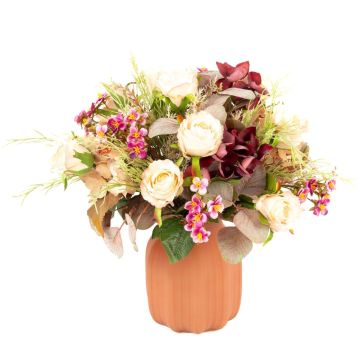 Udos Choice: Bouquet autunnale FEALA, albicocca-fucsia, 35cm, Ø35cm Udos Choice: Bouquet autunnale FEALA, albicocca-fucsia, 35cm, Ø35cm