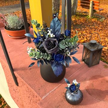 Midnight Bloom Bouquet da sposa & fiore all'occhiello - Richiesta della cliente Julie Fleur