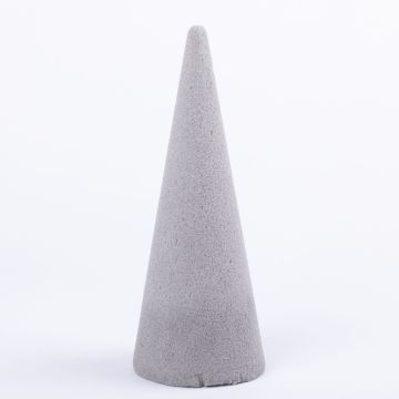 ®mosy Cono di schiuma ZOILA per fiori artificiali, grigio, 26 cm, Ø10 cm