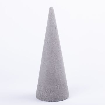 ®mosy Cono di schiuma ZOILA per fiori artificiali, grigio, 32 cm, Ø12 cm