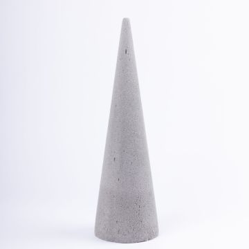 ®mosy Cono di schiuma ZOILA per fiori artificiali, grigio, 40cm, Ø12cm