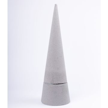 ®mosy Cono di schiuma ZOILA per fiori artificiali, grigio, 50cm, Ø16cm