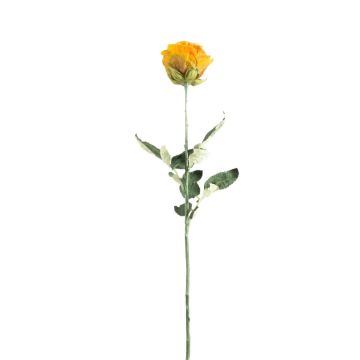 Rosa artificiale FREIDA, Eco Collection, giallo arancio, 65 cm, Ø 7 cm