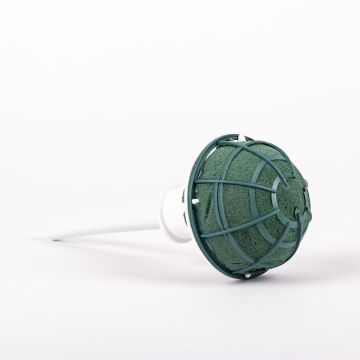 ®mosy Supporto per bouquet da sposa LAHANA con manico in plastica, griglia, testa girevole, verde, 23 cm, Ø 8,5 cm