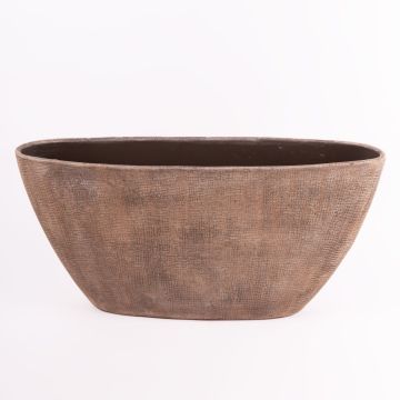 Ciotola AGAPE, a forma di barca, ceramica, con venature, grigio cemento, 73x17x36 cm Ciotola AGAPE, a forma di barca, ceramica, con venature, grigio cemento, 73x17x36 cm