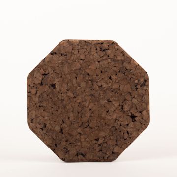 Sottopentola in sughero ottagonale MANARA, scuro, 1,8cm, Ø25cm