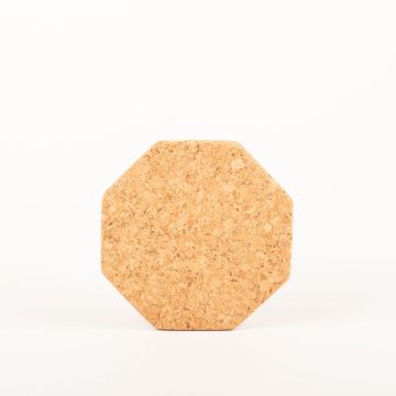 Sottopentola in sughero ottagonale MANARA, naturale, 1,5cm, Ø14cm