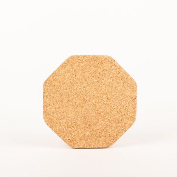 Sottopentola in sughero ottagonale MANARA, naturale, 1,5cm, Ø18cm