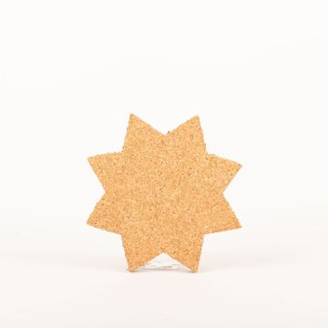 Sottopentola in sughero a forma di stella MANARA, naturale, 1,5cm, Ø19,5cm