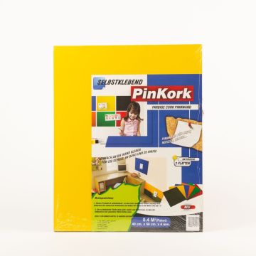 Bacheca di sughero BASMA, autoadesivo, 2 pannelli, giallo, 50x40x0,4cm