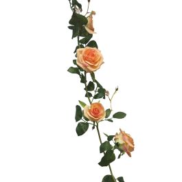 DBOO Ghirlande Di Rose Artificiali Rosse - 2 Pezzi Da 2,4 Mt - Rampicanti In Seta Con 45 Teste Per Arco Matrimonio E Decorazione Casa