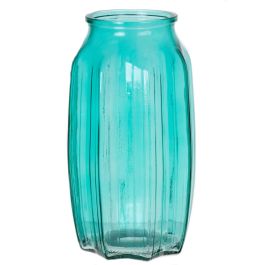 Vaso per fiori in vetro trasparente, alto 20 cm, per decorazione da