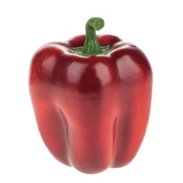 Peperone Artificiale PINTO – Rosso, Altezza 9 Cm – In Plastica Su Stelo – Per Decorazioni Di Frutta Finta - 2