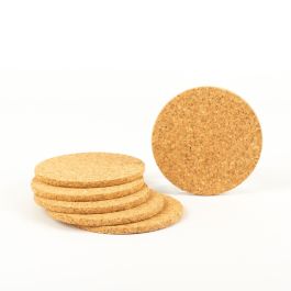 6 Sottobicchieri In Sughero Rotondi - Diametro 10.3cm | Naturali Per Casa, Bar E Ristorante | Protezione Termica - Foto 6