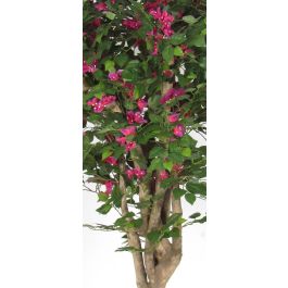Albero Artificiale Bougainvillea 1,2 M Con Vaso - Pianta Finta Con Tronco In Legno E Fiori Rosa
