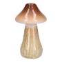 Vaso da fiori RATBURGA, a forma di fungo, ceramica, marrone-beige, 16cm, Ø9cm