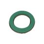 OASIS Schiuma per fiori freschi corona SANEL, Biolit contenitore per carta riciclata, verde, 6 cm, Ø50 cm