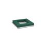 OASIS Schiuma floreale quadrata aperta CARESSA in contenitore in composto di carta, verde, 27x27x4,5 cm