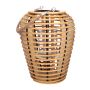 Lanterna ANDRINO in rattan, con vetro per candela, manico, beige, 28cm, Ø21cm