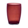 Vaso da fiori HENRY in vetro, rotondo, rosso trasparente, 20 cm, Ø 14 cm