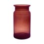 Vaso decorativo HANNA EARTH, vetro, rosso-trasparente, 29,5 cm, Ø 15 cm