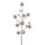 Ramo artificiale abete JORFEN con pigne, innevato, bianco-marrone, 60 cm