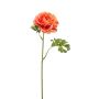 Fiore artificiale ranuncolo KRISTY, salmone-arancione, 60 cm, Ø 10 cm