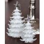 Appendino per albero di Natale RION con stella, acrilico, glitter, bianco-argento, 12cm, Ø9cm