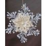 Appendino natalizio di fiocco di neve BALADI, acrilico, glitter, trasparente-oro, Ø15cm