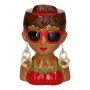 Vaso decorativo busto donna LENEA in ceramica, colorato, 15x13x23,5 cm