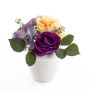 Mazzo di rose ed ortensie artificiale FELINE, lilla, 17cm, Ø18cm