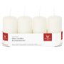 Corona dell'Avvento con candele JENARO, 4 pezzi, avorio, 10 cm, Ø 5 cm, 23 h - Made in Germany