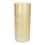 Vaso decorativo BLANDINA, vetro, scanalato, giallo trasparente, 24 cm, Ø 10 cm