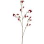 Ramo artificiale rosa canina GLUHEN con bacche di rosa canina, glitter, rosso, 75 cm