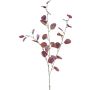 Ramo artificiale eucalipto PLOHIN, glitter, rosso scuro, 95 cm