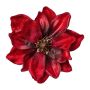 Magnolia in velluto BURFFY, rosso bordeaux, Ø 16 cm