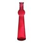 Vaso decorativo a bottiglia REYNALDO di vetro, rosso-trasparente, 23cm, Ø5,5cm
