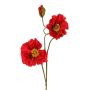 Ramo di papavero artificiale PEJA, rosso, 90 cm, Ø 11-13 cm
