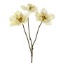 Ramo artificiale rosa di Natale FLOMKE, metallizzato-crema, 55 cm