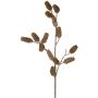 Ramo di abete decorativo LONGIH con pigne, marrone-bianco, 75 cm