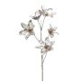 Fiore artificiale clematide KANELA, argento metallizzato-oro, 75 cm