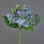Ortensia artificiale GABRIELLA, blu-verde, 50cm, Ø18cm