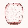 Vaso panciuto in vetro RUSSELL, motivo leopardato, rosso-trasparente, 26cm, Ø22,4cm