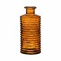 Vaso in vetro STUART con scanalature, bottiglia, arancione-marrone-trasparente, 21,5 cm, Ø 9,5 cm