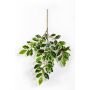 Ramo di fico artificiale AJITH, verde-bianco, 45cm